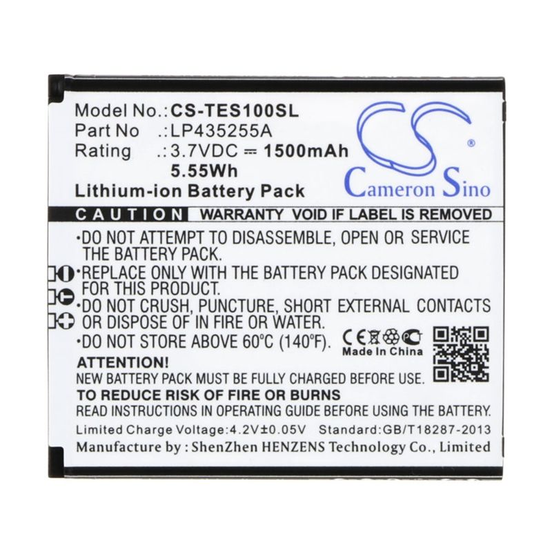 Li-ion Battery fits Telefunken, selfie ts1 3.7V, 1500mAh Mobile & SmartPhone Cameron Sino Technology Limited