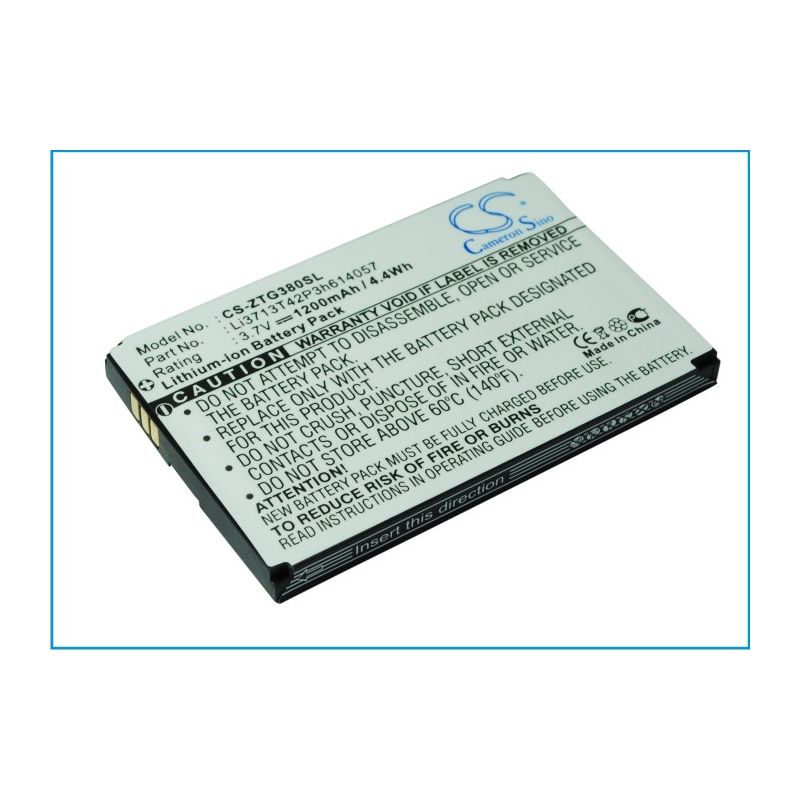 Li-ion Battery fits Telstra, f165, f165i, g380 3.7V, 1200mAh Mobile & SmartPhone Cameron Sino Technology Limited