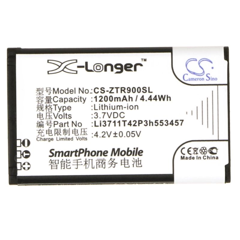 Li-ion Battery fits Telstra, r90 tough, racer x850, t100 3.7V, 1200mAh Mobile & SmartPhone Cameron Sino Technology Limited