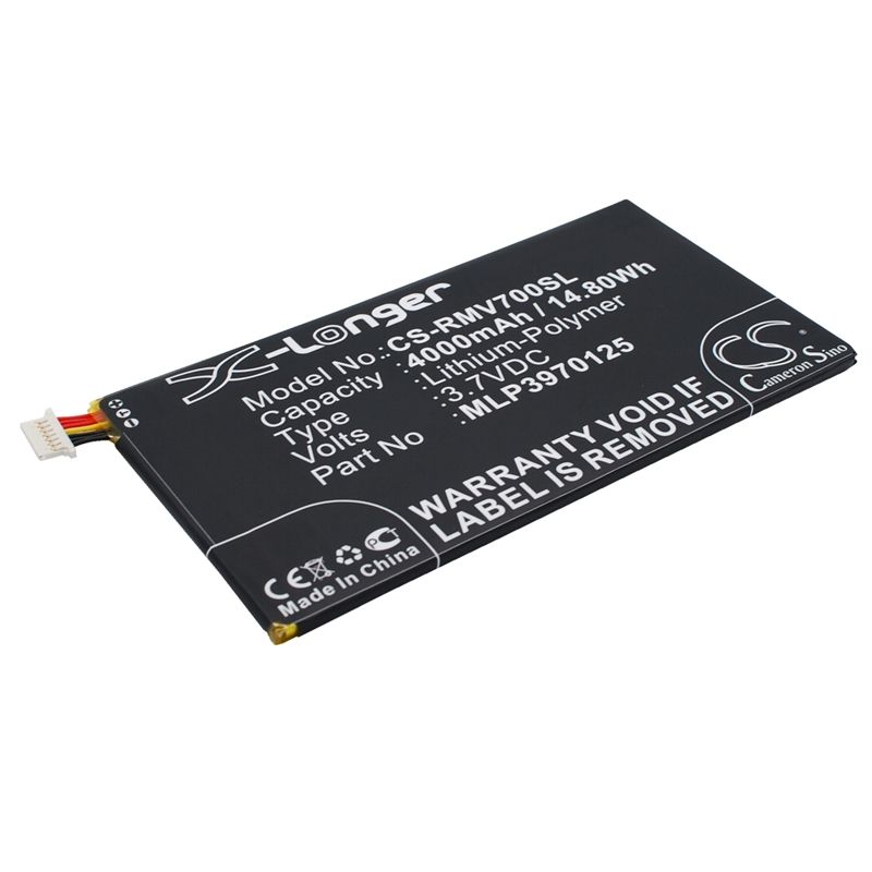 Li-polymer Battery Fits Verizon, Elipsis Qmv7a 7in, Elipsis Qmv7b, Ellipsis Mv7a 3.7v, 4000mah Tablet Cameron Sino Technology Limited