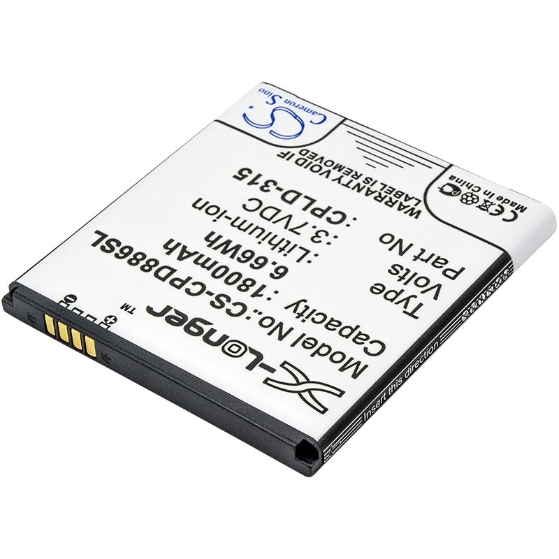 Li-ion Battery fits Vodafone, 889n, smart 4, smart 4 turbo 3.7V, 1800mAh Communications Cameron Sino Technology Limited (Suspended)