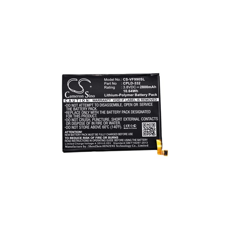 Li-Polymer Battery fits Vodafone, 990n, 990n-pt, smart 4 max 3.8V, 2800mAh Communications Cameron Sino Technology Limited (Suspended)
