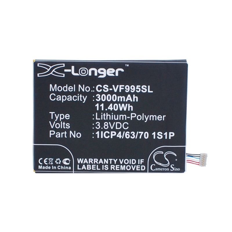 Li-Polymer Battery fits Vodafone, smart ultra 6, v995, v995n 3.8V, 3000mAh Mobile & SmartPhone Cameron Sino Technology Limited