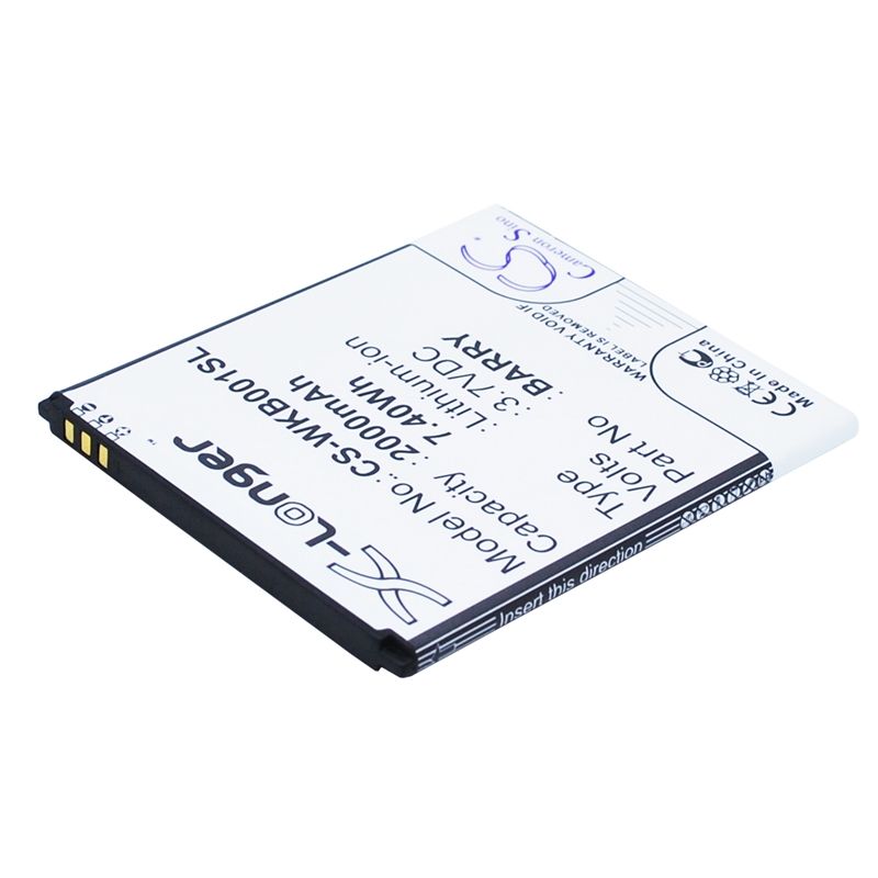 Li-ion Battery fits Wiko, barry, barry dual sim 3.7V, 2000mAh Mobile & SmartPhone Cameron Sino Technology Limited