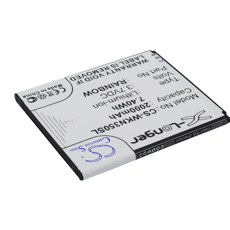 Li-ion Battery fits Wiko, bloom, m172, n350 3.7V, 2000mAh Mobile & SmartPhone Cameron Sino Technology Limited