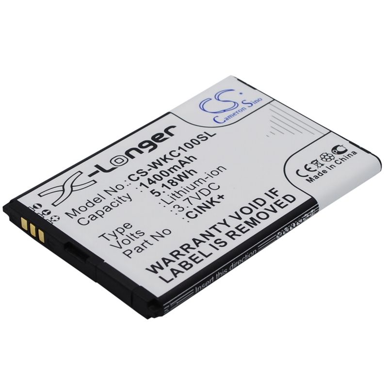Li-ion Battery fits Wiko, cink, cink+ 3.7V, 1400mAh Mobile & SmartPhone Cameron Sino Technology Limited