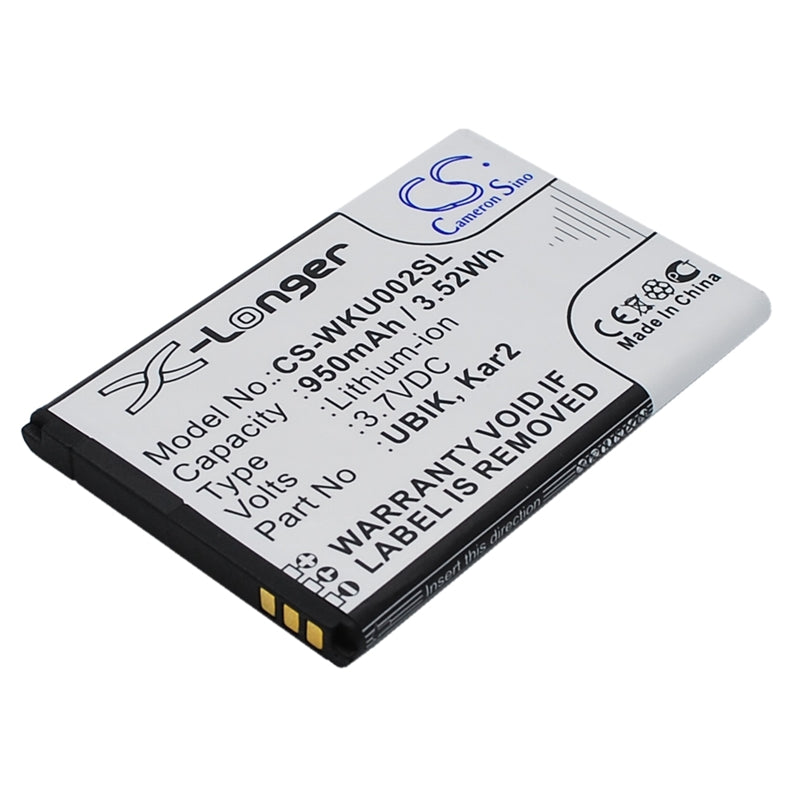 Li-ion Battery fits Wiko, dolfy, kar 2, kar2 3.7V, 950mAh Communications Cameron Sino Technology Limited (Suspended)