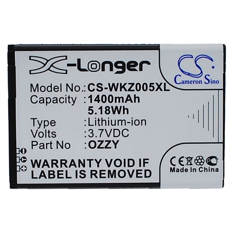 Li-ion Battery fits Wiko, ozzy, ozzy double sim 3.7V, 1400mAh Mobile & SmartPhone Cameron Sino Technology Limited