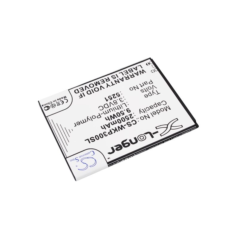 Li-Polymer Battery fits Wiko, pulp 3g, pulp 4g, rainbow jam 4g 3.8V, 2500mAh Mobile & SmartPhone Cameron Sino Technology Limited