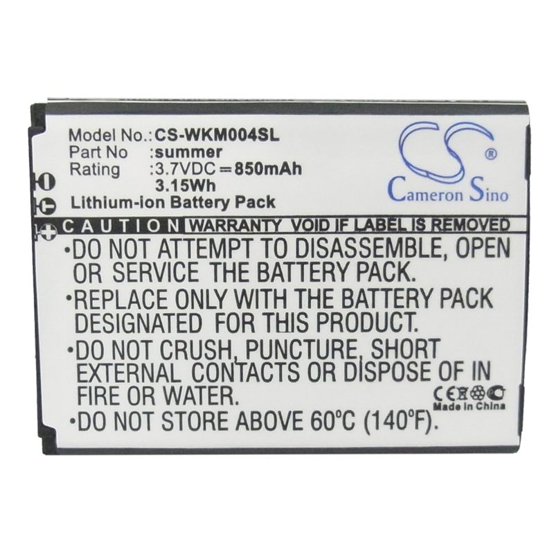 Li-ion Battery Fits Wiko, Soap, Summer 3.7v, 850mah Mobile & SmartPhone Cameron Sino Technology Limited