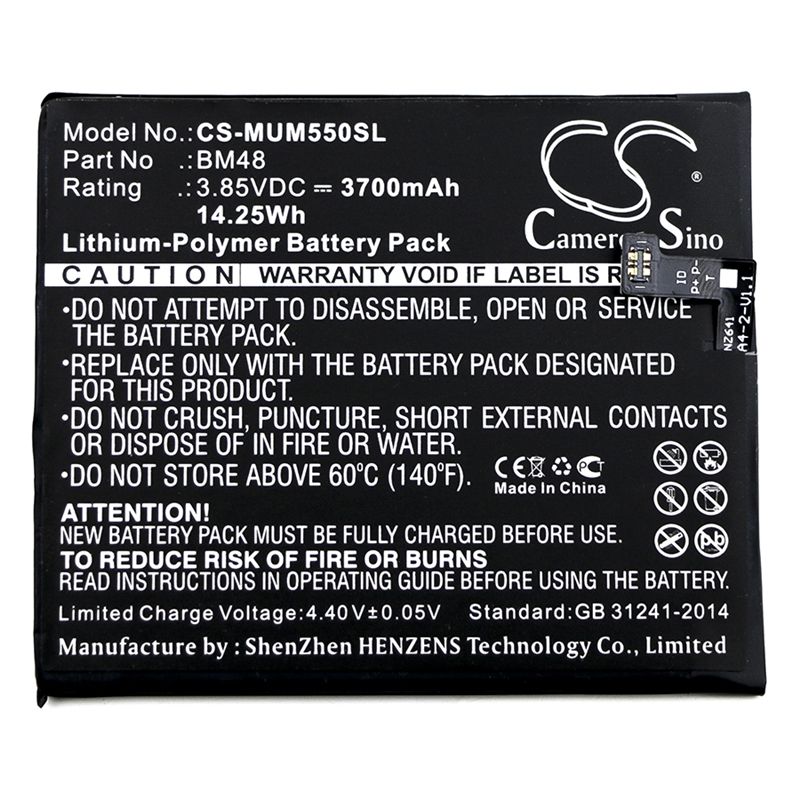 Li-Polymer Battery fits Xiaomi,2015211, note 2 standard 3.85V, 3700mAh Mobile & SmartPhone Cameron Sino Technology Limited