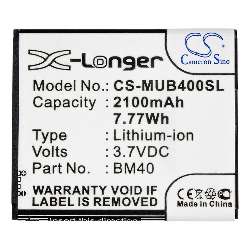 Li-ion Battery fits Xiaomi, 2a, hongmi 1s, m2a 3.7V, 2100mAh Mobile & SmartPhone Cameron Sino Technology Limited