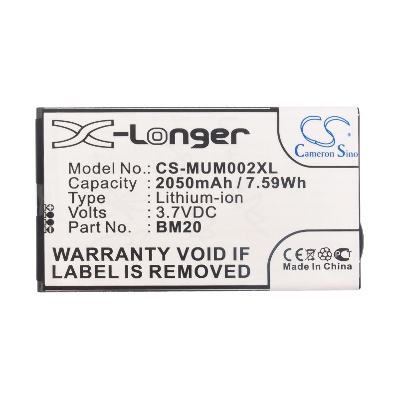 Li-ion Battery fits Xiaomi, 2s, m2, mi2 3.7V, 2050mAh Mobile & SmartPhone Cameron Sino Technology Limited