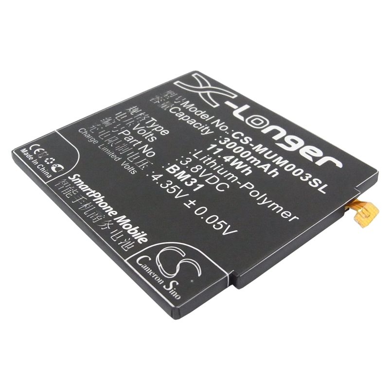 Li-Polymer Battery fits Xiaomi,3, m3, mi3 3.8V, 3000mAh Mobile & SmartPhone Cameron Sino Technology Limited