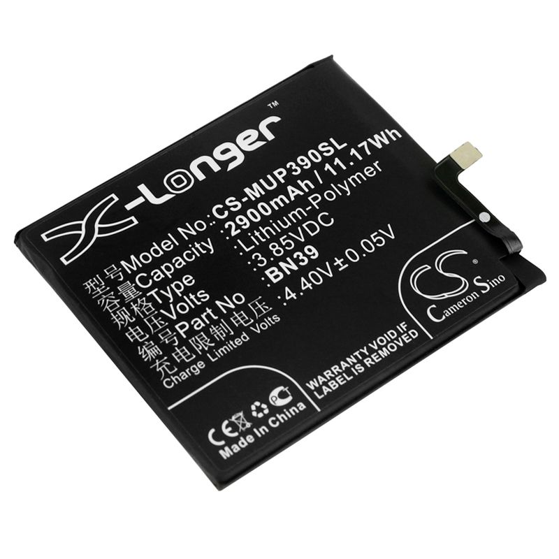 Li-Polymer Battery fits Xiaomi, m1901f9e, m1901f9t, mi play 3.85V, 2900mAh Mobile & SmartPhone Cameron Sino Technology Limited