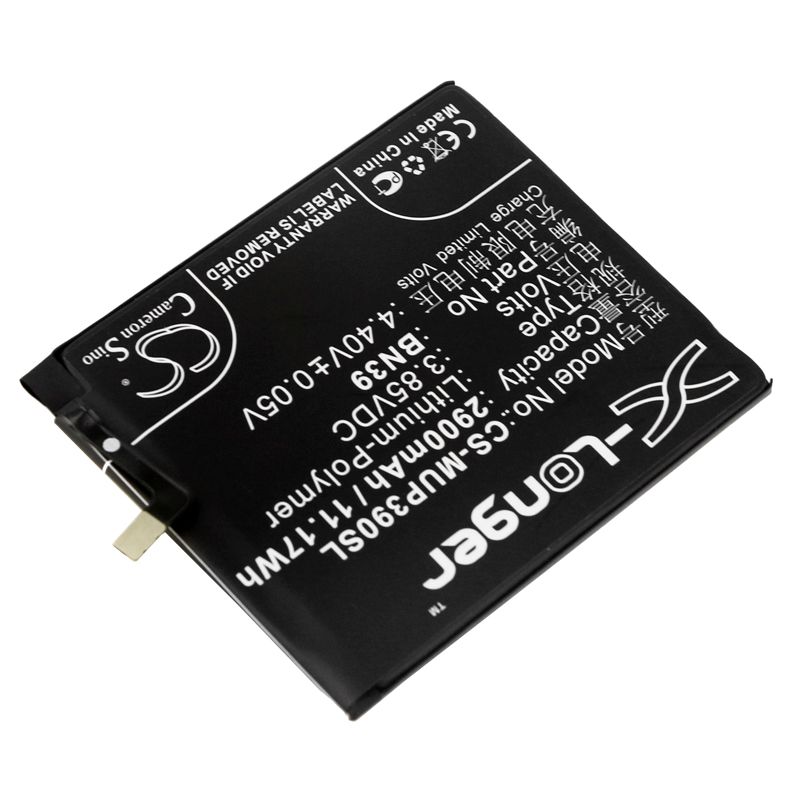 Li-Polymer Battery fits Xiaomi, m1901f9e, m1901f9t, mi play 3.85V, 2900mAh Mobile & SmartPhone Cameron Sino Technology Limited