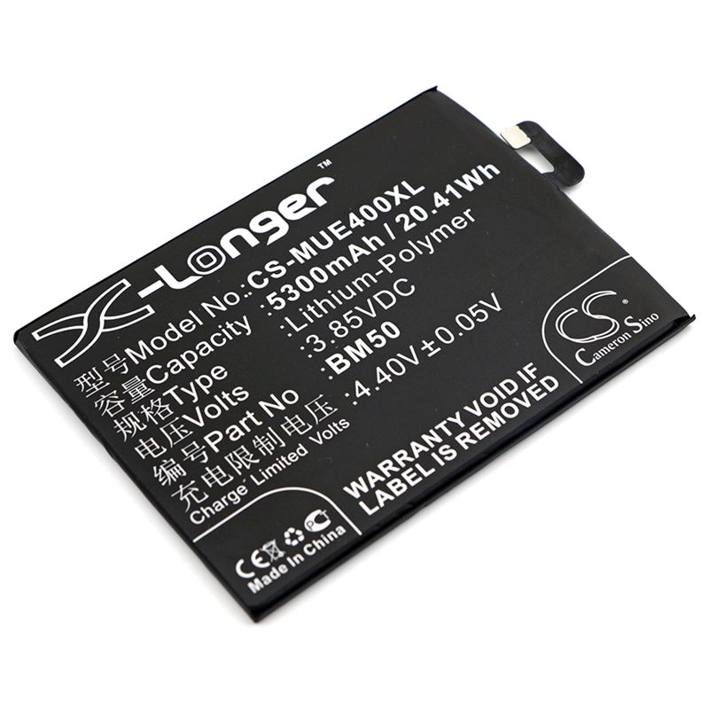 Li-polymer Battery Fits Xiaomi, Max 2, Mde40, Mdt40 3.85v, 5300mah Mobile & SmartPhone Cameron Sino Technology Limited