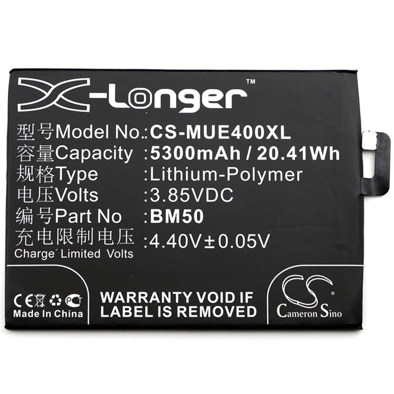 Li-polymer Battery Fits Xiaomi, Max 2, Mde40, Mdt40 3.85v, 5300mah Mobile & SmartPhone Cameron Sino Technology Limited