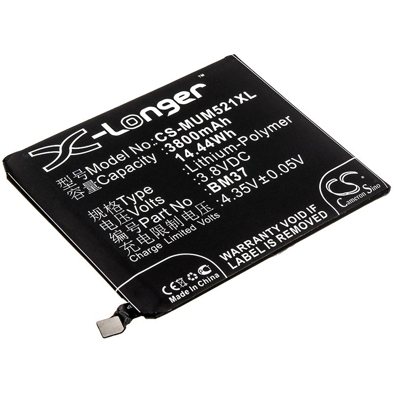 Li-polymer Battery Fits Xiaomi, Mi 5s Plus (china Version), Mi 5s Plus Premium Edition (china Version) 3.8v, 3800mah Mobile & SmartPhone Cameron Sino Technology Limited