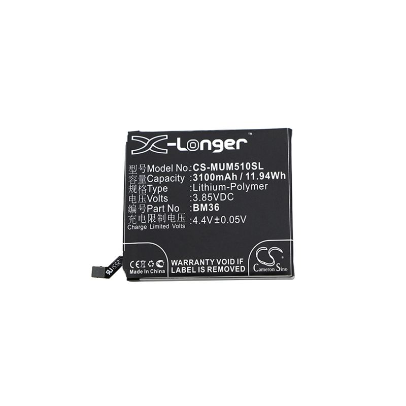 Li-polymer Battery Fits Xiaomi, Mi 5s, Mi 5s Extreme Edition, Mi 5s Extreme Edition Dual Sim 3.85v, 3100mah Mobile & SmartPhone Cameron Sino Technology Limited
