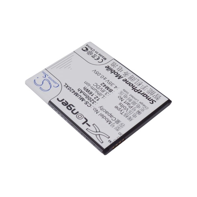 Li-ion Battery fits Xiaomi, note 3.8V, 3200mAh Mobile & SmartPhone Cameron Sino Technology Limited