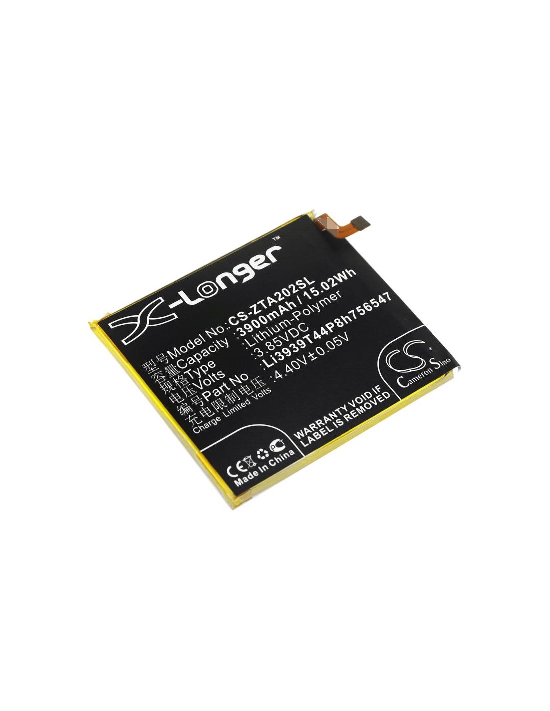Li-Polymer Battery fits Zte, a2020, a2020n2, axon 10 pro 3.85V, 3900mAh Mobile & SmartPhone Cameron Sino Technology Limited