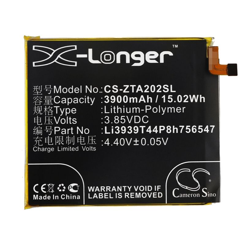 Li-Polymer Battery fits Zte, a2020, a2020n2, axon 10 pro 3.85V, 3900mAh Mobile & SmartPhone Cameron Sino Technology Limited