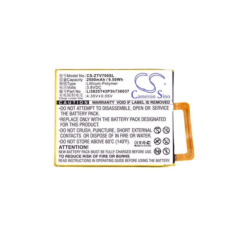 Li-Polymer Battery fits Zte, blade a2, blade v7, bv0720 3.8V, 2500mAh Mobile & SmartPhone Cameron Sino Technology Limited