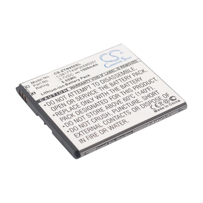 Li-ion Battery fits Zte, blade l, flash, n789+ 3.7V, 1500mAh Communications Cameron Sino Technology Limited (Suspended)