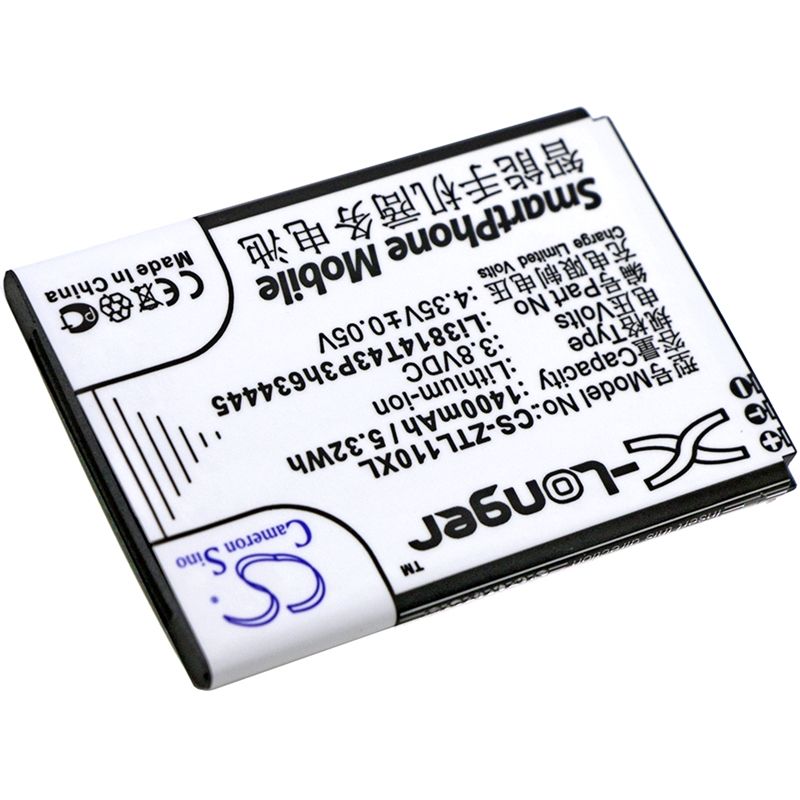 Li-ion Battery fits Zte, blade l110, blade l110 dual sim 3.8V, 1400mAh Mobile & SmartPhone Cameron Sino Technology Limited