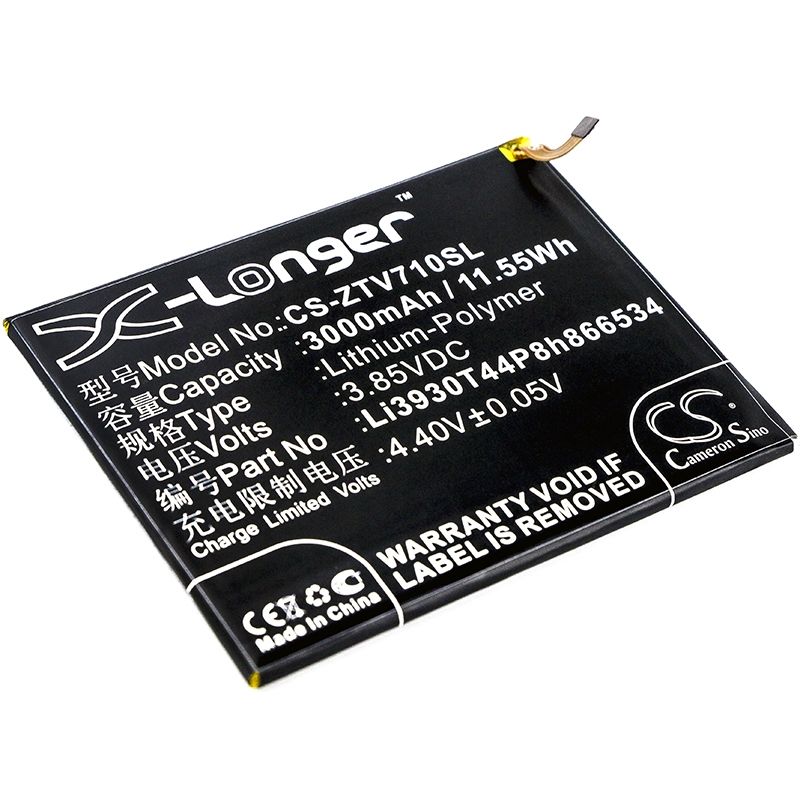 Li-Polymer Battery fits Zte, blade v7 max, blade v7 max dual sim 3.85V, 3000mAh Mobile & SmartPhone Cameron Sino Technology Limited