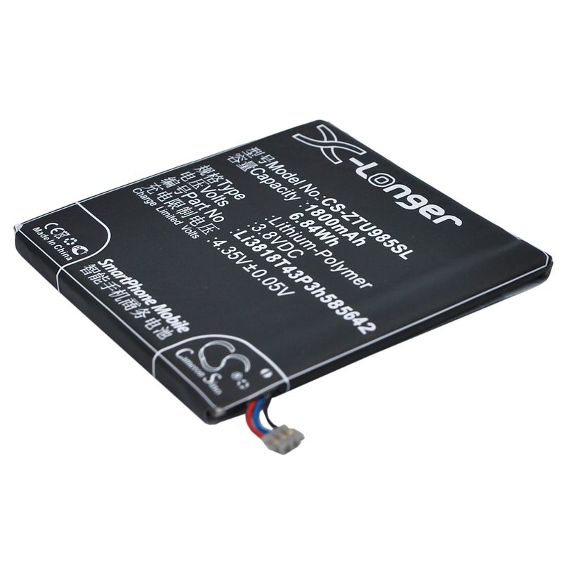 Li-Polymer Battery fits Zte, grand era, u930hd, u985 3.8V, 1800mAh Communications Cameron Sino Technology Limited (Suspended)