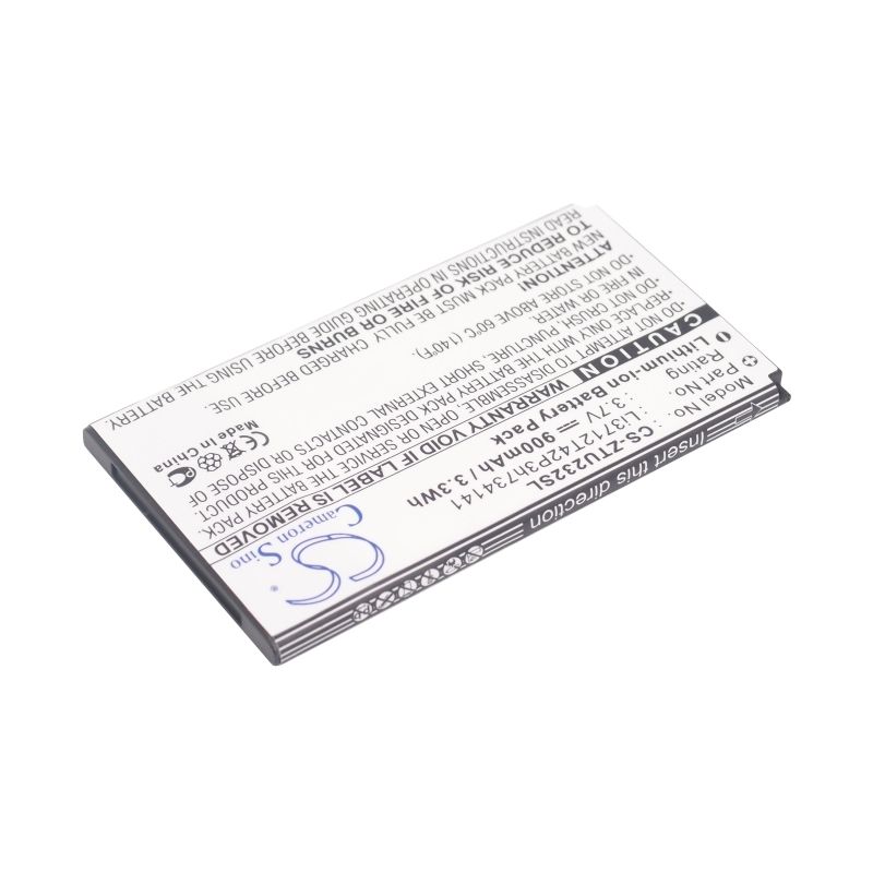 Li-ion Battery fits Zte, n960, u236, x920 3.7V, 900mAh Mobile & SmartPhone Cameron Sino Technology Limited