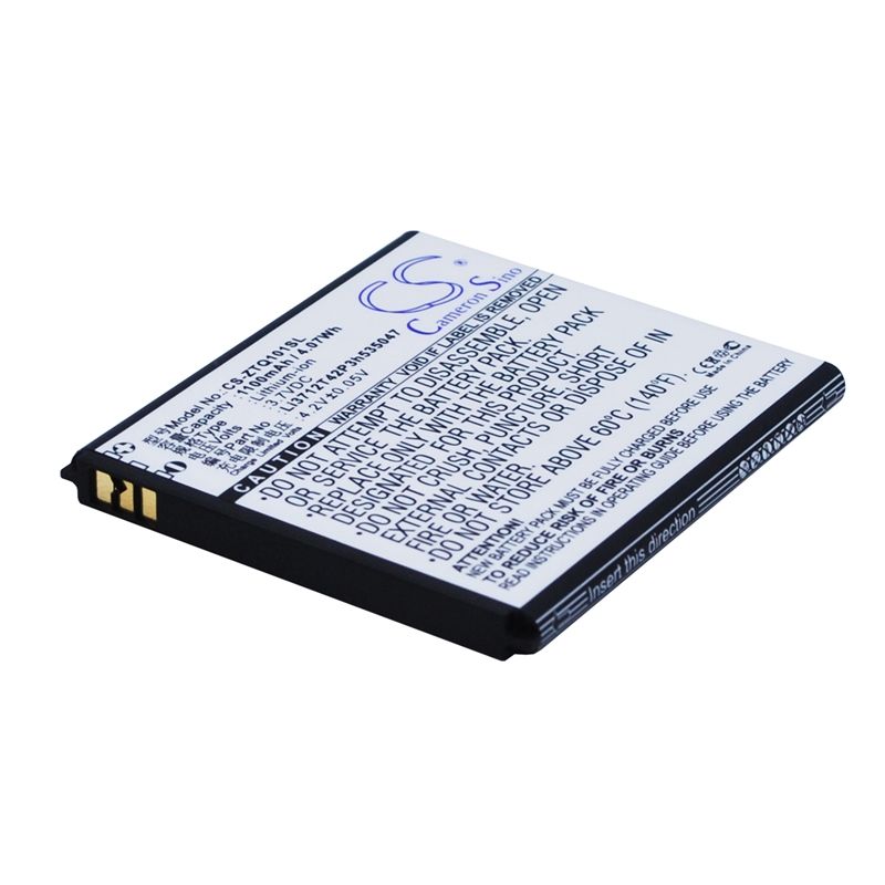 Li-ion Battery fits Zte, q101t 3.7V, 1100mAh Communications Cameron Sino Technology Limited (Suspended)