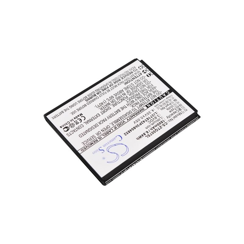 Li-ion Battery fits Zte, q507t 3.8V, 1800mAh Mobile & SmartPhone Cameron Sino Technology Limited