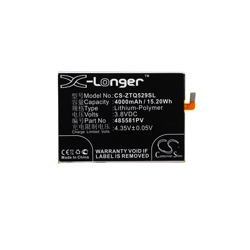 Li-Polymer Battery fits Zte, q529, q529c, q529e 3.8V, 4000mAh Communications Cameron Sino Technology Limited (Suspended)