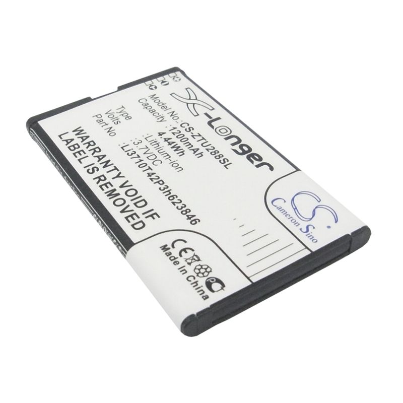 Li-ion Battery fits Zte, u288 3.7V, 1200mAh Mobile & SmartPhone Cameron Sino Technology Limited