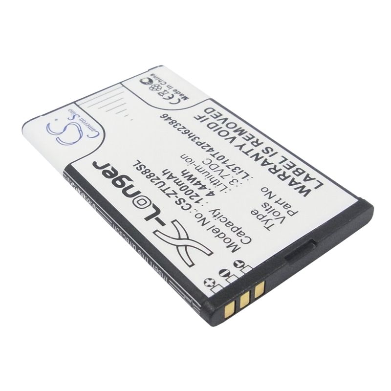 Li-ion Battery fits Zte, u288 3.7V, 1200mAh Mobile & SmartPhone Cameron Sino Technology Limited