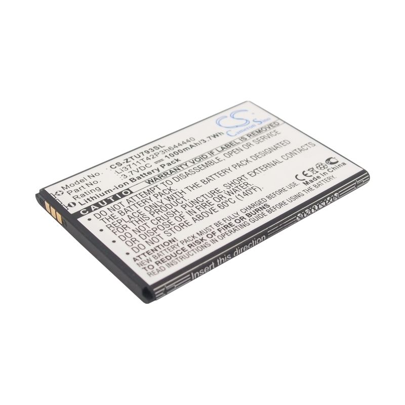 Li-ion Battery fits Zte, u793 3.7V, 1000mAh Mobile & SmartPhone Cameron Sino Technology Limited