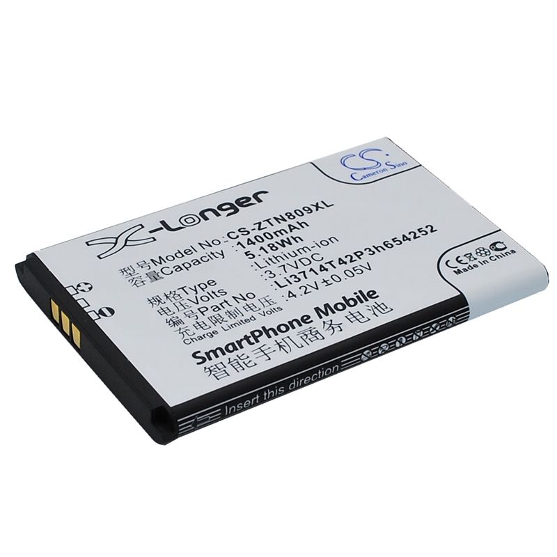 Li-ion Battery fits Zte, u809, v809 3.7V, 1400mAh Communications Cameron Sino Technology Limited (Suspended)
