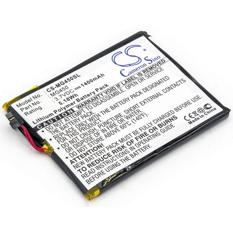 Li-Polymer Battery fits Airboard,4000, Typhoon, Myguide 4500 3.7V, 1400mAh GPS & Navigator Cameron Sino Technology Limited