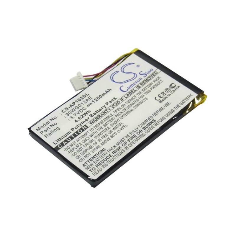 Li-Polymer Battery fits Asus, 90wg012ae1155l1, S102, S102 Multimedia Navigator 3.7V, 1250mAh GPS & Navigator Cameron Sino Technology Limited