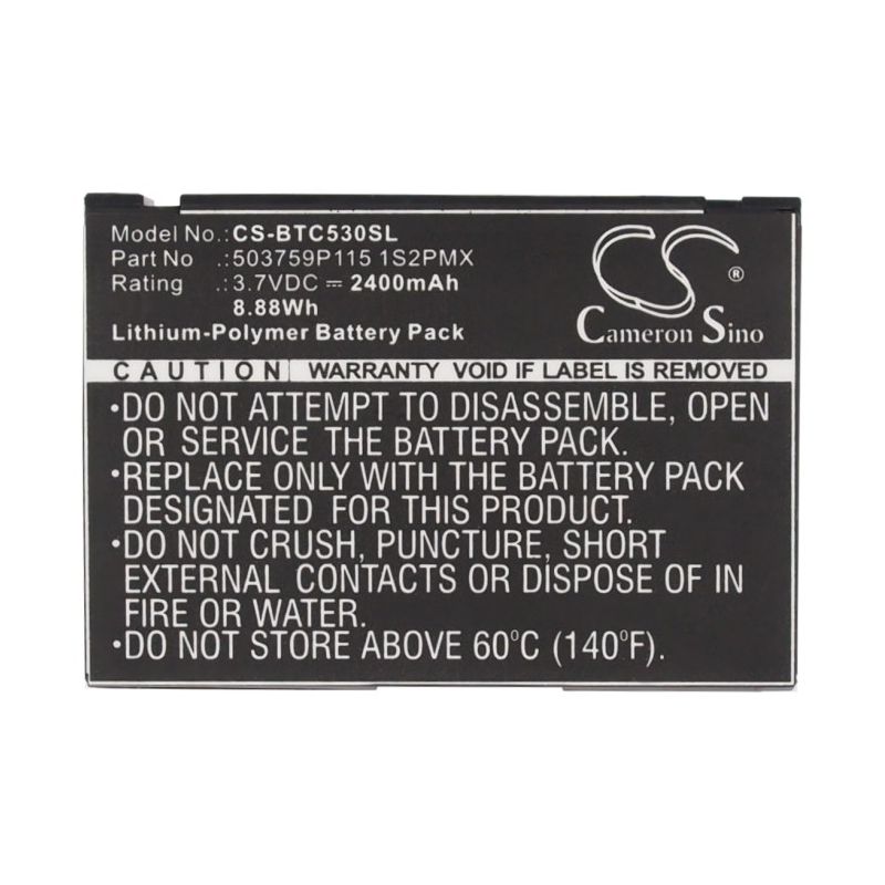 Li-Polymer Battery fits Blaupunkt, Lucca 5.3 3.7V, 2400mAh GPS & Navigator Cameron Sino Technology Limited