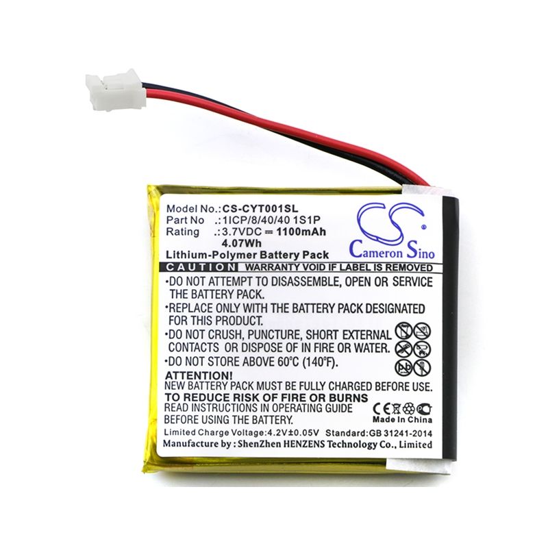 Li-Polymer Battery fits Coyote, Plus, S 3.7V, 1100mAh GPS & Navigator Cameron Sino Technology Limited