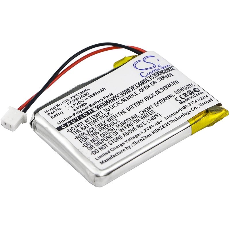Li-polymer Battery Fits Dual, Xgps160, Xgps160 Skypro Gps Receiver 3.7v, 1250mah GPS & Navigator Cameron Sino Technology Limited
