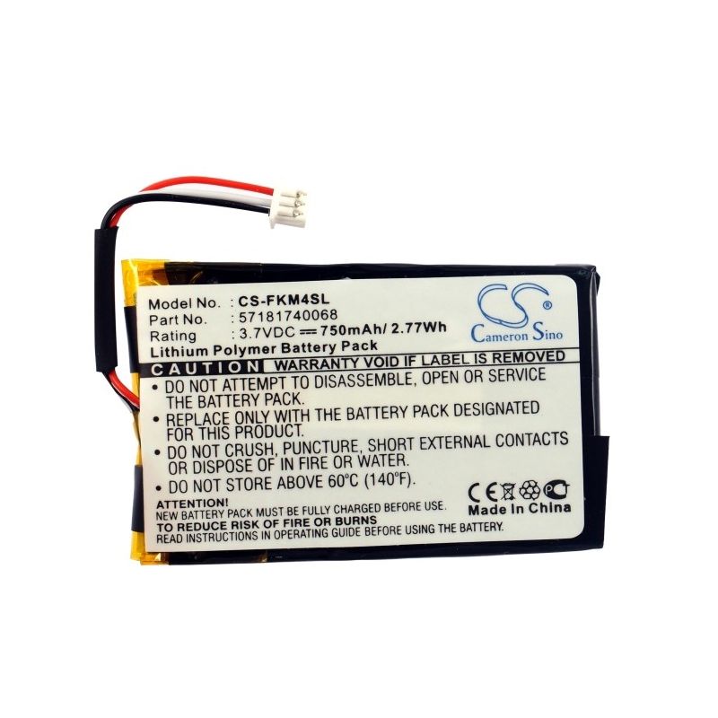 Li-Polymer Battery fits Falk, M2, M4, M6 3.7V, 750mAh GPS & Navigator Cameron Sino Technology Limited