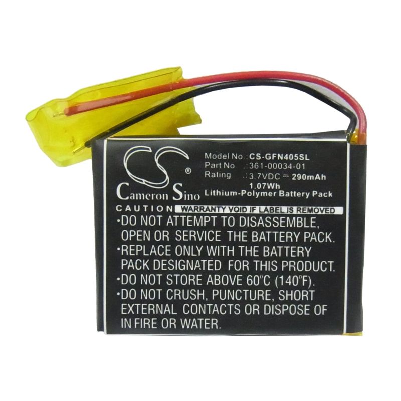 Li-polymer Battery Fits Garmin, Foretrex 401, Foretrex 405, Foretrex 405cx 3.7v, 290mah GPS & Navigator Cameron Sino Technology Limited