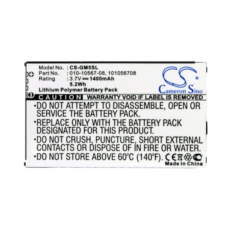 Li-Polymer Battery fits Garmin, Ique M5 3.7V, 1400mAh GPS & Navigator Cameron Sino Technology Limited