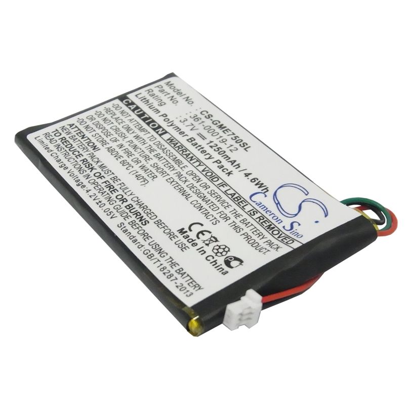 Li-Polymer Battery fits Garmin, Edge 605, Edge 705 3.7V, 1250mAh GPS & Navigator Cameron Sino Technology Limited