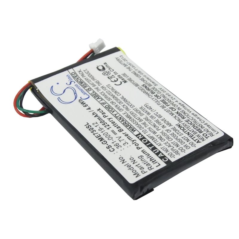 Li-Polymer Battery fits Garmin, Edge 605, Edge 705 3.7V, 1250mAh GPS & Navigator Cameron Sino Technology Limited